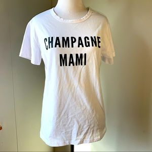 CHAMPAGNE MAMI Drake Graphic Tee Small Minimalist Top